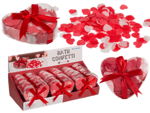 Badconfetti, Hartjes, ca. 20 g in PVC-geschenkverpakking,