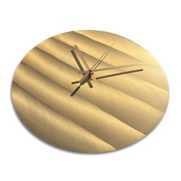 Wanduhr Messing geschliffen 'Waves'