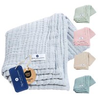 Blue 4 in 1 Muslin Baby Blanket