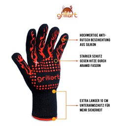 Guanti da barbecue di alta qualità: estremamente resistenti al calore in fibre aramidiche