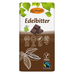 Dark chocolate bar with xylitol, a natural sweetener. Made with fair trade cocoa beans.
