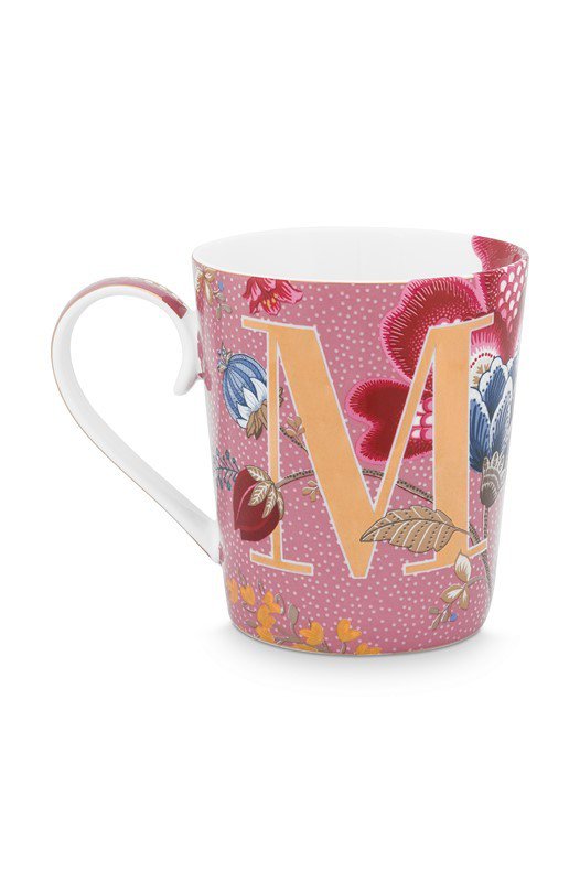 Pink Floral Fantasy Alphabet Tasse - M - 350ml