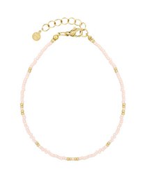 Little Beads Anklet - Soft Pink