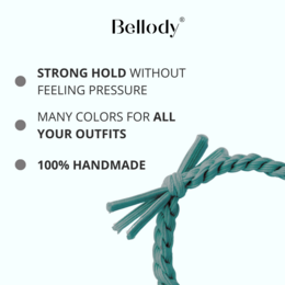 Hårbånd Grøn - Bellody®(4 stk.) - Stilfulde flettede hårbånd