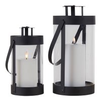 Bondi Lanterns - Black, Steel/Glass - Set of 2
