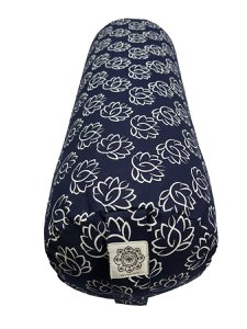 Yoga Bolster Print Navy Blue Lotus.
