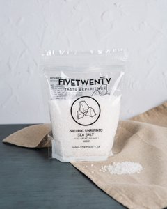 Unrefined sea salt in plastic free zip bag 500gr.