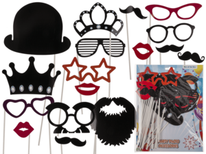 Feestfotoaccessoires op stokje (Snor,