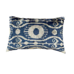 Velvet Ikat Cushion Lavender 60x40 cm