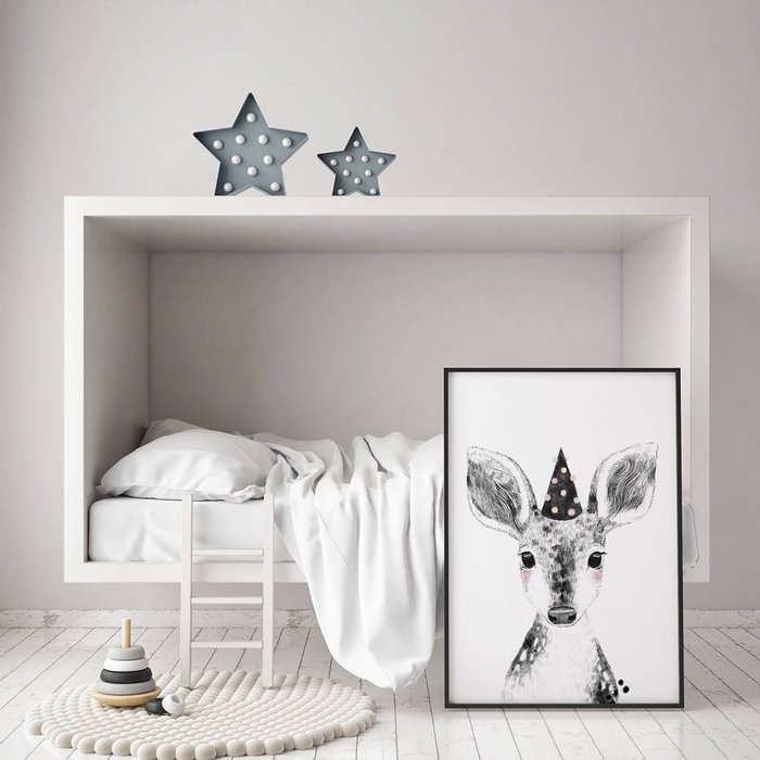 Hert Kinderkamerposter Hoedje