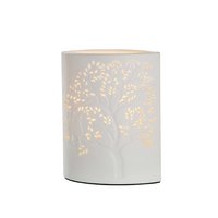 Porzellan Lampe Ellipse Baum/Katze