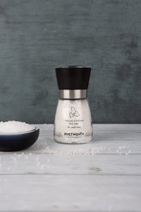 Unrefined sea salt in reusable grinder 180gr.