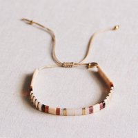Tilabead Bracelet taupe / naakt / Goldpolated