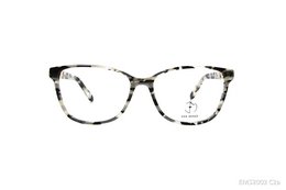 Stylish tortoiseshell eyeglasses with a cat-eye frame shape and gold accents.