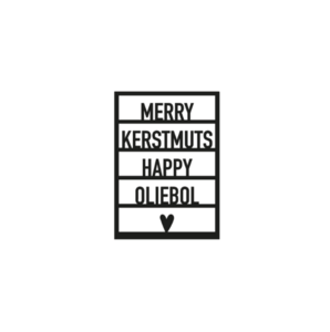 Anischtkaart Merry christmas happy oliebol -S13-