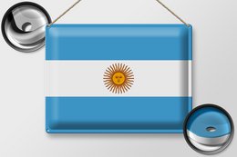 Tin Sign Flag Argentina 40x30cm Flag of Argentina