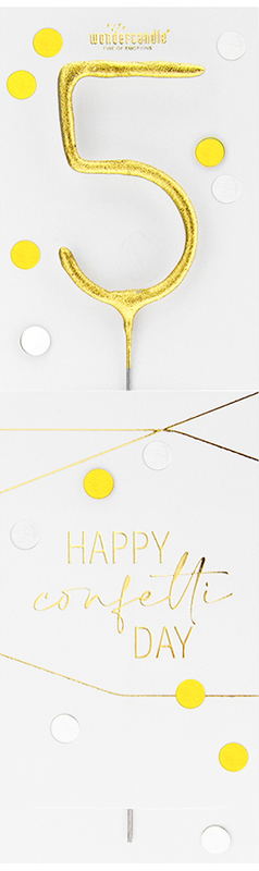 Confetti gold Sortiment 144 Wondercandle® classic