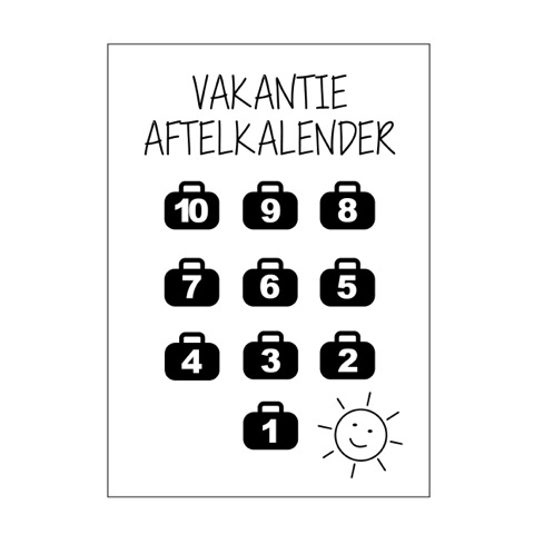 Aftelkalender vakantie