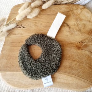 Pacifier clip Cuddle cloth Teddy fabric Moon - Army