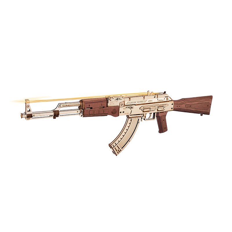 Robotime, 3D drewniana puzzle AK-47 Assault Rifle, LQ901, 71.7x5