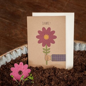 Grußkarte - Danke - Blume