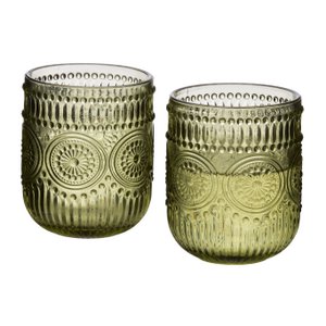 ELISE GREEN Set of 4 glasses 260ml7.5x9.2cm