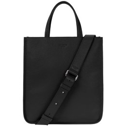 Large black carry bag with adjustable shoulder strap, suitable for laptops.