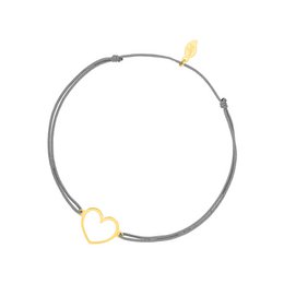 Bracciale portafortuna CUORE GENERE, oro giallo 14 K, beige