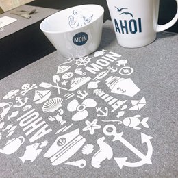Taza grande de porcelana Ahoy
