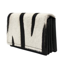 Ladies Wallet Black Leather RFID In 10 Prints