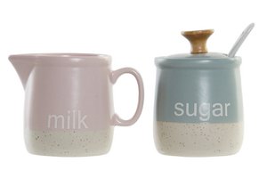 ZUCKERSCHÜSSEL-SET 2 STEINZEUG MILCHROSA LC179322