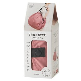 Shupatto borsa shopping pieghevole compatta taglia L - Pesca (Momo)