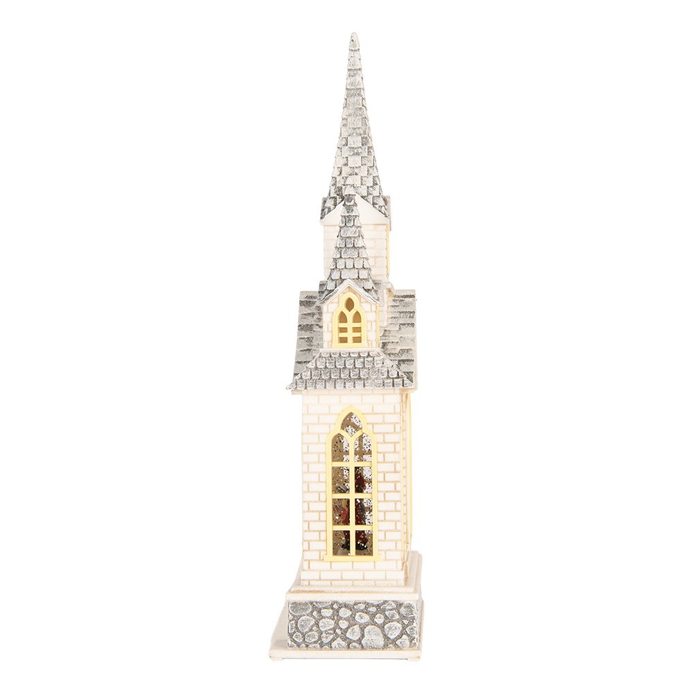 Kerstdecoratie met LED-verlichting en muziek 17x10x41 cm / 3xAA Beige Kunststof