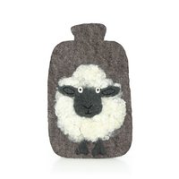 Hot water bottle cover made of 100% felt, cover for hot water bottles up to 2 liters, cute bottle cover, Fair Trade Nepal