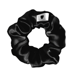 Seiden-Scrunchie Schwarz – Bellody® elegante Seide & starker Halt (1 Stück)