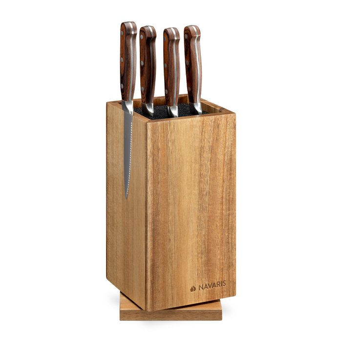 Knife Block, Rotating Knife Holder, Knife Storage Block, Cutlery