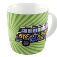 Volkswagen VW T1 Bus Coffee Mug 370ml in Gift Box - Love Bus/Green