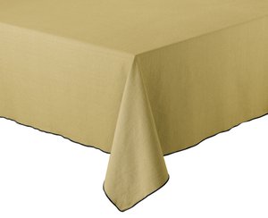 Recycelte Tischdecke Grace Khaki 140 x 140