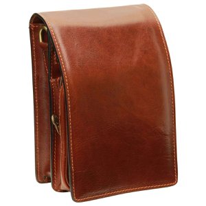 Leather Shoulder Bag- Brown