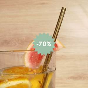 GERADE Trinkhalme aus Edelstahl - GOLD