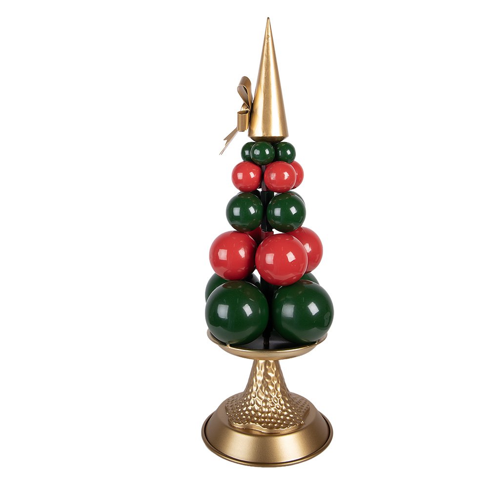 Kerstdecoratie Beeld Ø 20x56 cm Groen Metaal