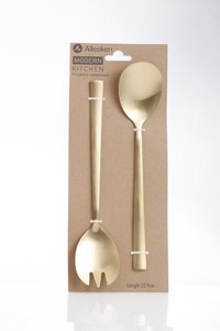 MODERNE KEUKEN set van 2 slalepels 23,8 cm goud