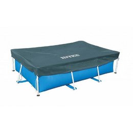  "Rectangular pool cover 300x200cm dark gray blue protective tarp"