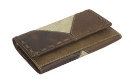 Cartera de mujer Sunsa. monedero de cuero. Cartera con protección RFID. Cartera sostenible hecha con retales de cuero. Cartera de mujer grande con muchos compartimentos para tarjetas de crédito: cartera/cartera para mujer, la mejor idea de regalo.
