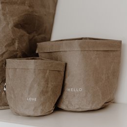 Paperbag sæt med 2 Hello Love (PU = 6 sæt)