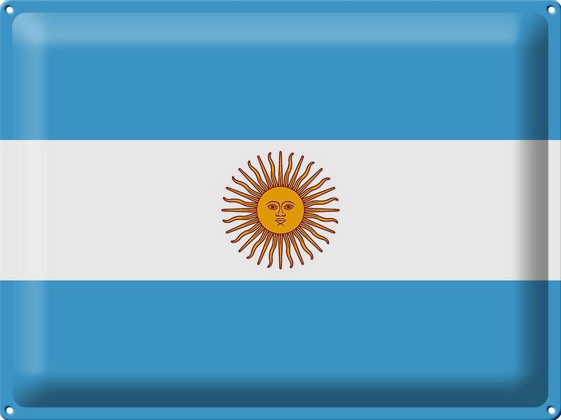 Tin Sign Flag Argentina 40x30cm Flag of Argentina