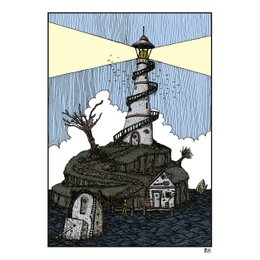 Shipwreck Island (doppelseitige Abbildung) | Kunstdruck | Illustration | Poster