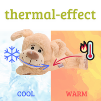 Heat cushion, the natural hot water bottle as a warm cuddly toy for dogs, large with organic millet filling and health herbs