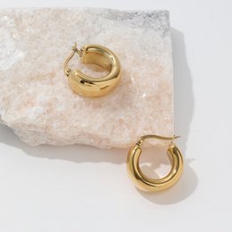 Annalynn - Thick Hoop Earrings