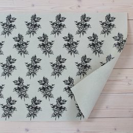 Hoja de papel de regalo de papel de hierba, 50x70 cm, acebo